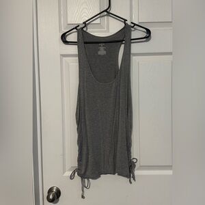 Adore Me Grey Tank Top Racerback Adjustable Sides Cinch Sleeveless Shirt 3 X GUC